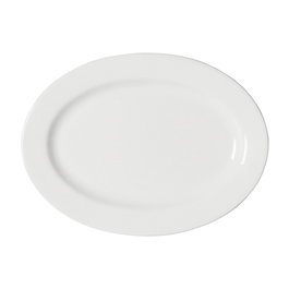Avet Fuente Oval 24.5 cm (6 Unidades) Blanco Luminoso Resistente Apto Microondas Lavavajillas Hostelería